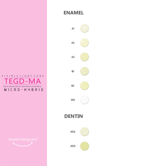 COMPOSITE RESTAURADOR MICRO-HÍBRIDO TEGD-MA SMILE DESIGNERS 4Gr.