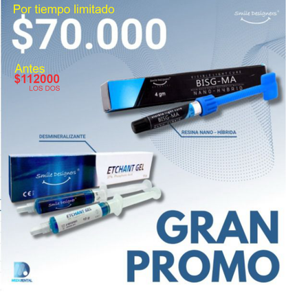 COMPOSITE RESTAURADOR NANO-HÍBRIDO BISG-MA SMILE DESIGNERS 4Gr.