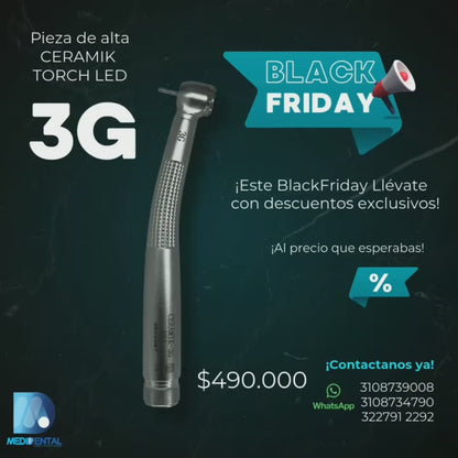 Pieza de Alta Dental Ceramik-3G Antorcha-LED